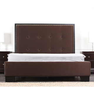 Abbyson Living Metropolitan Dark Brown Fabric King-size Platform Bed