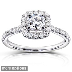 14k Gold 3/4 ct TDW Diamond Halo Engagement Ring (H-I, I1-I2)