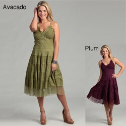 Connected Apparel Women's Eyelet Tiered Dress FINAL SALE