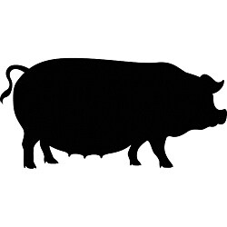 Instant Chalkboard Peel and Stick Pig Sticker