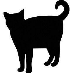 Instant Chalkboard Peel and Stick Cat Sticker