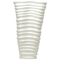 Red Vanilla Deco Swirl 14-inch Ceramic Vase