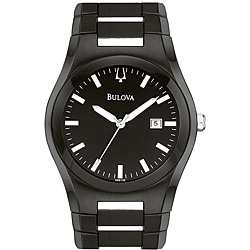 Bulova Men's Black Stainless Steel Watch