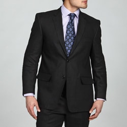 Adolfo Men's 2-button Black Linen Suit