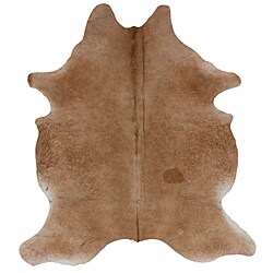 Hand-picked Brazilian Solid Natural Cowhide Rug (5' x 7')