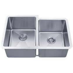 Kraus 32 inch Undermount 50/50 Double Bowl 16 gauge Stainless Steel Kitchen Sink