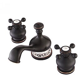 Kraus Apollo Three-hole Basin Faucet with Lift Rod Waste Oil Rubbed Bronze