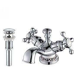 Kraus Apollo Single-hole Basin Faucet and Pop Up Drain with Overflow Chrome