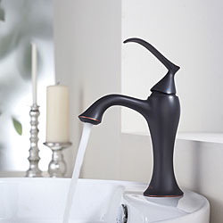 Kraus Ventus Single Lever Basin Faucet and Pop Up Drain with Overflow Oil Rubbed Bronze