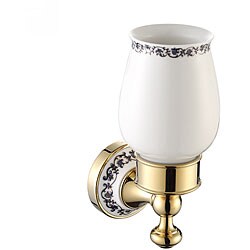 Kraus Apollo Gold Wall-mounted Ceramic Tumbler Holder