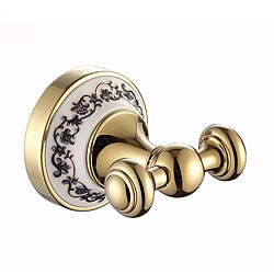 Kraus Apollo Bathroom Accessories - Double Hook Gold
