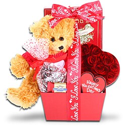 Cupid's Heart Gift Basket