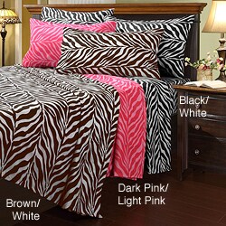 Zebra Microfiber Twin-size Sheet Set