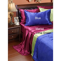 Solid Satin Queen-size Sheet Set