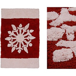 Jovi Home Snowflake Plush Bath Rug (20x30)