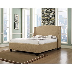 Oxford-X Eastern King-size Almond Fabric Bed