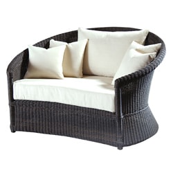 Outdoor Haven Wicker Espresso Over-sized Lounge Chair
