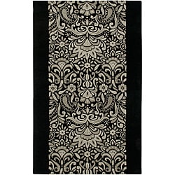 Hand-knotted Volo Black Area Rug (9' x 12')