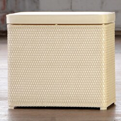 Carter Ivory Bench Laundry Hamper