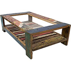 Handmade Wood/ Glass Coffee Table