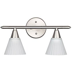 Two-light Satin Nickel Bath Vanity