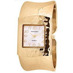 Vernier Women's V1830 Gold Tone Hammered Bangle Watch