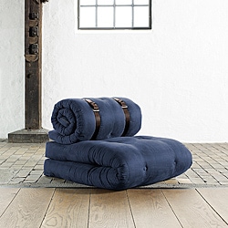 Fresh Futon 'Buckle Up' Navy Futon Chair