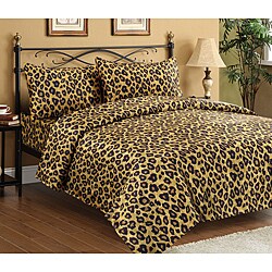 Satin King-size Leopard Sheet Set