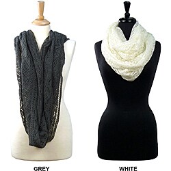 LA77 Women's Delicate Knit Infinity Scarf