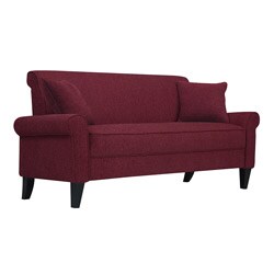 Portfolio Harper Crimson Red Chenille Sofa