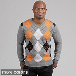 South Pole Men's Argyle V-neck Sweater