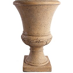 SomerTile Mediterranean Stoneware Florence Cream 24-inch Planter