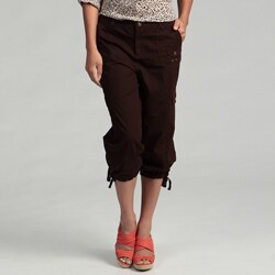 G & M Women's Drawstring Canvas Capri