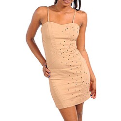 Stanzino Women's Camel Beaded Sweetheart Dress
