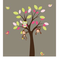 Nursery Wall Art Girl's 8-piece Decal Set