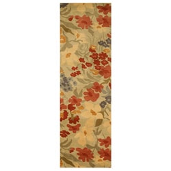 Hand-tufted Wool Ivory Josie Rug (2'6 x 8')