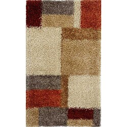 Hand-woven Brown Shag Rug (2' x 3')