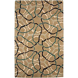 Hand Tufted Wool & Art Silk Rug (5' x 8')