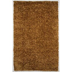 Flux-woven Gold Shag Area Rug (5' x 7'6)