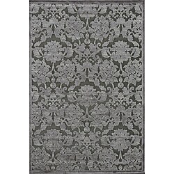 Madison Taupe/ Grey Floral Chenille Rug (9'2 x 12'7)