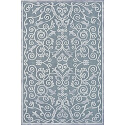 Madison Ash Grey Floral Chenille Rug (9'2 x 12'7)