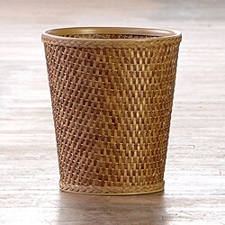 'Carter' Cappuccino Round Woven Wastebasket