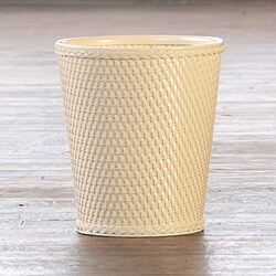 'Carter' Ivory Round Woven Wastebasket