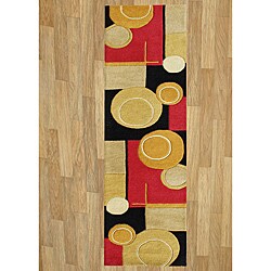 Handmade Sabrina New Zealand Wool Rust Area Rug (2' x 8')