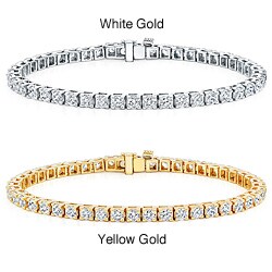 14k Gold 9ct TDW Diamond 8-inch Tennis Bracelet (J-K, I2)