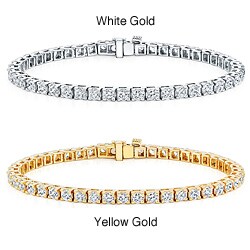 14k Gold 6ct TDW Diamond 7-inch Tennis Bracelet (J-K, I2)