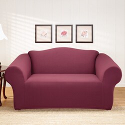 Stretch Holden 1-piece Wine Loveseat Slipcover