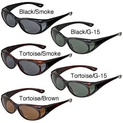 Hot Optix Women's Polarized Over-the-Glass Wrap Sunglasses