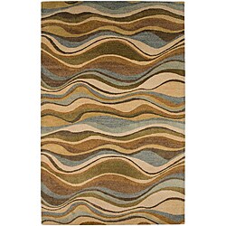 Hand-tufted Green Wool Area Rug (8' x 11')