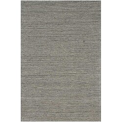 Hand-loomed Grey Wool Area Rug (5' x 8')